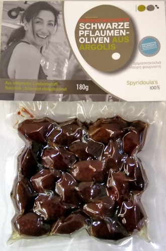 Spyridoula's 100% Ofengetrocknete Schwarze Pflaumenoliven 180g